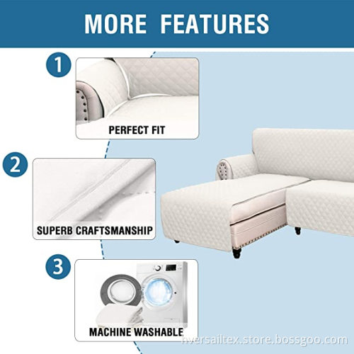 L-förmiger Schnittsofa Schonbezüge Chaise Lounge Sofabezug